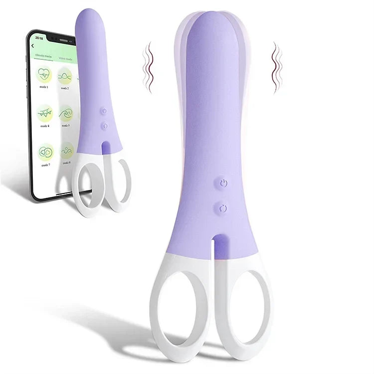 Scissors Vibrator - 9 Frequency Vibration Clitoral Stimulator With App Control
