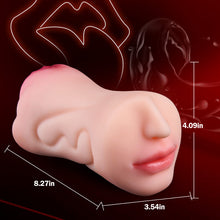 Load image into Gallery viewer, 2 in 1 3D Textured Clitoris Oral Pocket Pussy 1.76 lbs