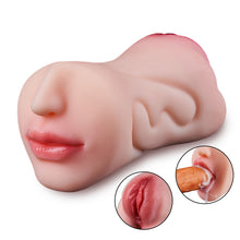 Load image into Gallery viewer, 2 in 1 3D Textured Clitoris Oral Pocket Pussy 1.76 lbs