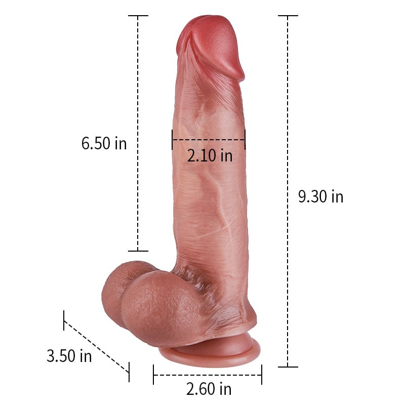 Cole 9.3” x 2.1” Realistic Dildo With Retractable Foreskin & Balls