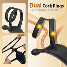 Load image into Gallery viewer, Thrusting Prostate Massager With Double Cock Rings To Improve Erect Experience