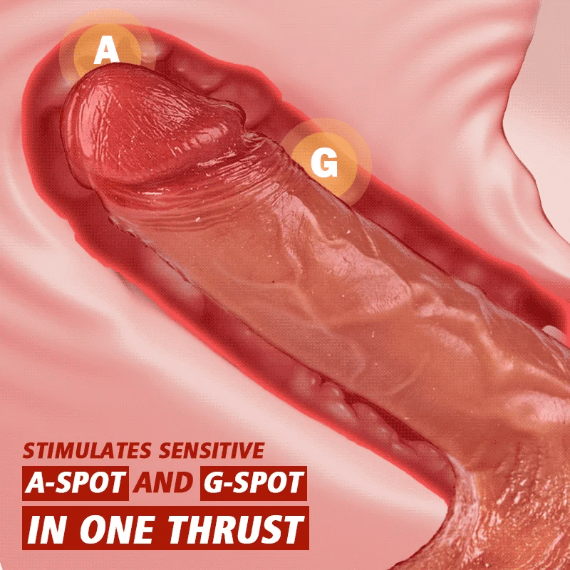 Simulated Ejaculation 8.5 IN Vibrating Dildo Enema Bulb for G-Spot & Anal Prostate Play