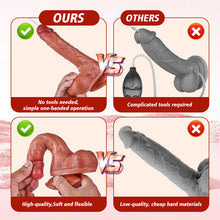 Load image into Gallery viewer, Simulated Ejaculation 8.5 IN Vibrating Dildo Enema Bulb for G-Spot &amp; Anal Prostate Play