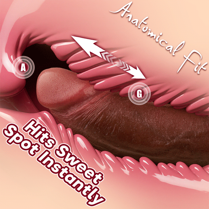 Heating Realistic Thrusting Dildo With Curved Tips For Precise Experience