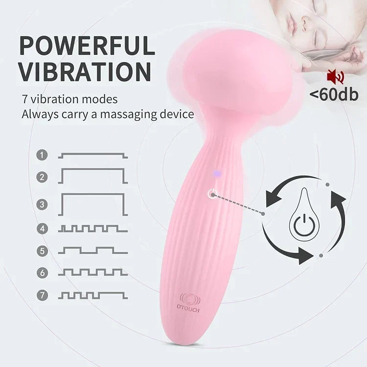Mushroom Charging Vibrator Female Masturbation Double Headed