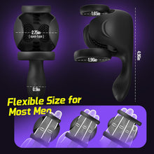 Load image into Gallery viewer, 3-in-1 Vabrating Cock Ring With Perineum Stimulator