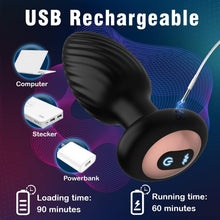 Load image into Gallery viewer, Anal Toys Anal Plug with 7 Rotation &amp; 7 Vibration Anal Vibrators