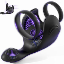 Load image into Gallery viewer, 3-in-1 Vabrating Cock Ring With Perineum Stimulator