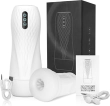 Load image into Gallery viewer, Portable artificial vagina and oral sex simulator, featuring 5 suction modes and 10 vibration modes