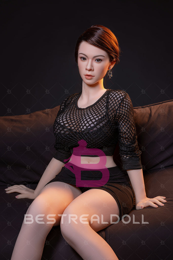 US Stock - RIDMII Aidra 158cm Unique Design Silicone Movable Jaw Oral Sex Love Doll TPE Body Adult ROS Head Sex Doll