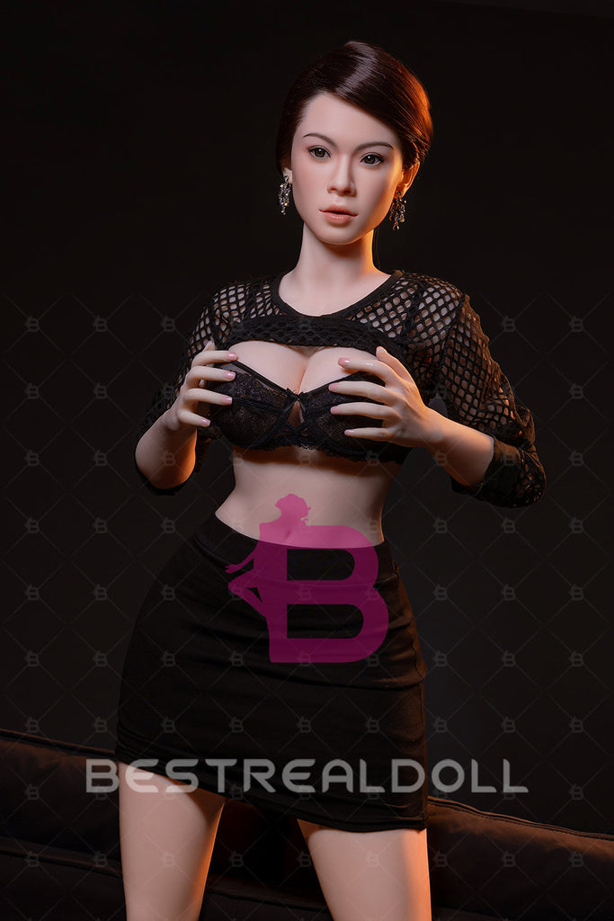 US Stock - RIDMII Aidra 158cm Unique Design Silicone Movable Jaw Oral Sex Love Doll TPE Body Adult ROS Head Sex Doll