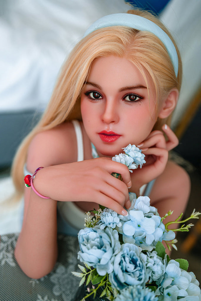 US Stock - Sylvestra 150cm M15 Silicone ROS Head Sex Doll Movable Jaw TPE Body Adult Oral Sex Love Doll (Free 2ND Head)