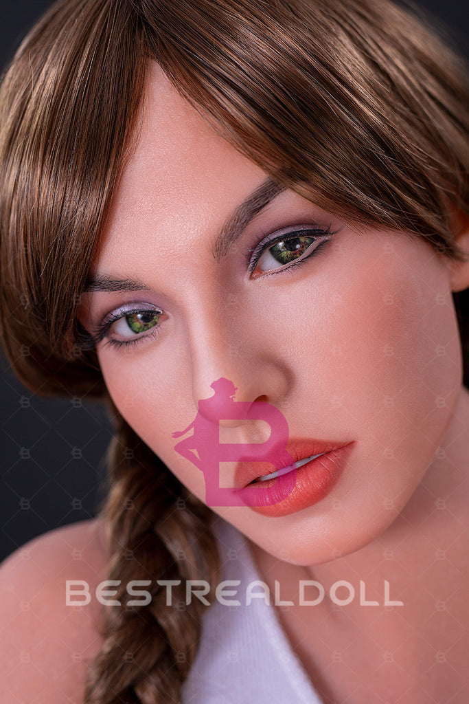 US Stock - YAMIEE Sally 166cm Unique Design Oral Silicone ROS Head BBW Sex Doll TPE Muscle Body Movable Jaw Oral Sex Love Doll