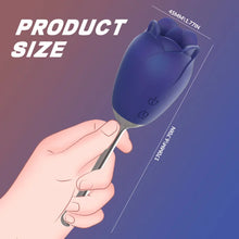 Load image into Gallery viewer, Silicone Rose Vibrator With Tongue Lickingfor Women