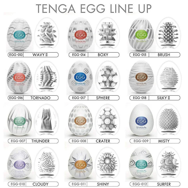 Male Masturbate Eggs Variety Pack for Men Pleasure and Massager, EGG-VP6(2) 6 Counts